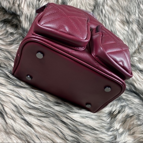 KEELY Chevron Quilted Mini Backpack Wine - Picture 10 of 12